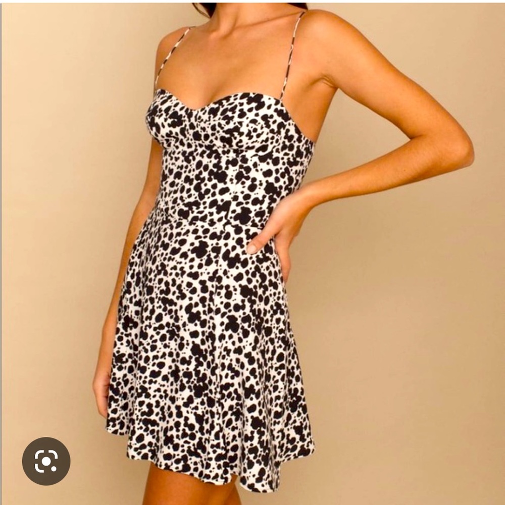 Reformation Saskia dress in Rocky